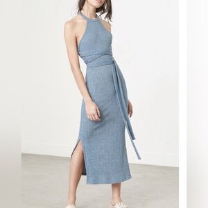 Lavish Alice Ribbed Knit Halter Dress Size XSmall